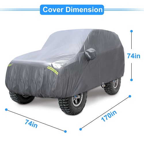 KAKIT 210D Oxford Car Cover Compatible with Jeep Wrangler Cover 2 Door  Waterproof for YJ, TJ, JK & JL 1987-2020 with Windproof Straps – Kakit Store